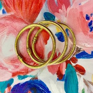 All Weather Bracelets—child size set of 3 gold